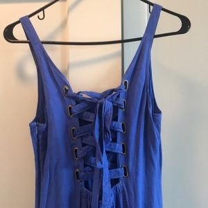 Maeve For Anthropologie long blue dress